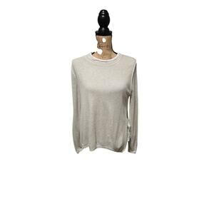 Nati soft modal neutral layered sweater, size small